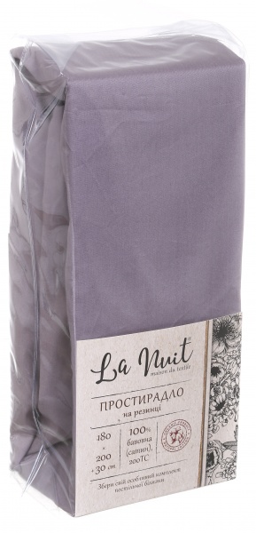 Простирадло на резинці 180x200+30 см пудровий La Nuit 
