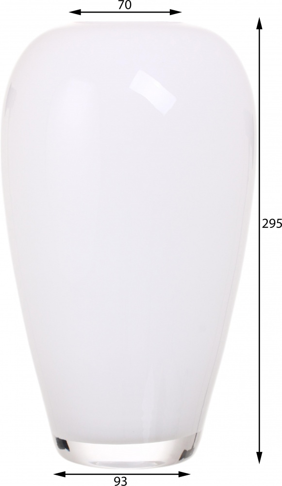 Ваза стеклянная Wrzesniak Glassworks Balloon 30 см белый 17-9293A