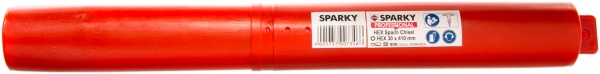 Зубило плоское Sparky HEX 30 мм SDS HEX 50x410 мм