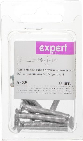 Винт метрический ЦБ DIN965 5x35 мм 8 шт Expert Fix