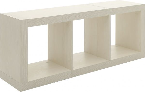 Полиця книжкова Inteo Кубус МІКС 1х3 (3D HDF) 438x1146x290 мм вудлайн кремовий 
