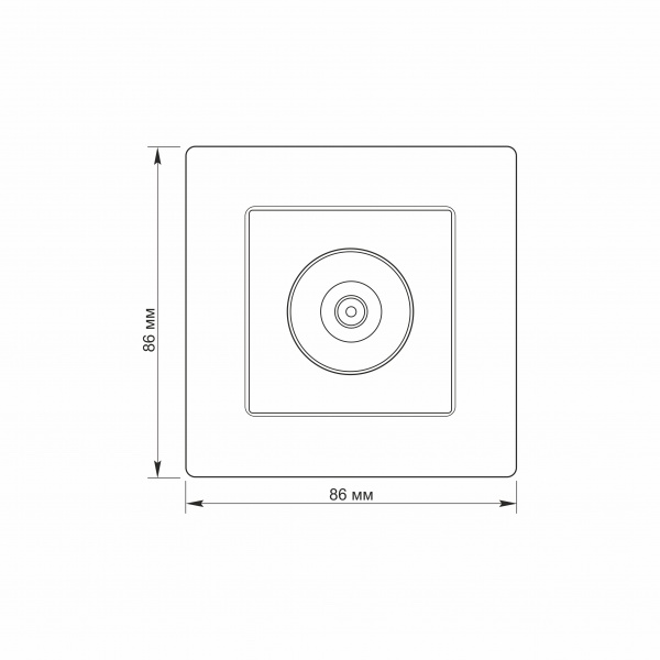 Розетка TV оконечная без заземления TITANUM STANDARD IP20 белый TF-ST-SK1TV-W