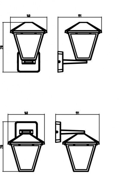 Бра Niagara ELNX-34071-W E27 60 Вт IP44 античная латунь 