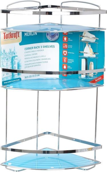 Полка Tatkraft угловая 3-х ярусная MERLIN 