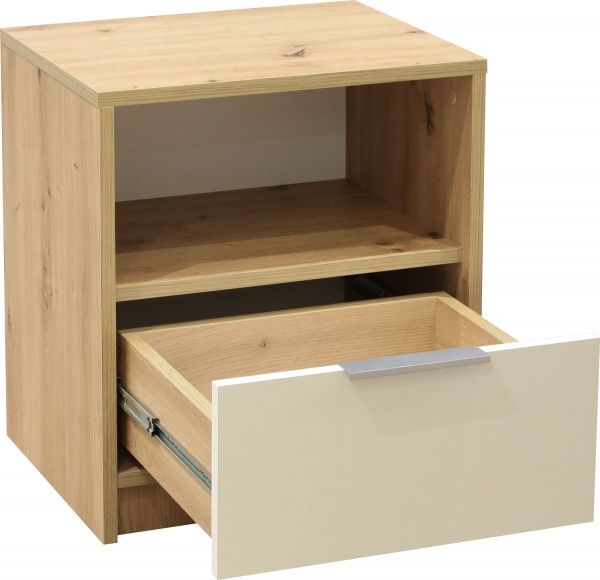 Тумба прикроватная Матера 440х354х490 мм дуб артизан/белый 