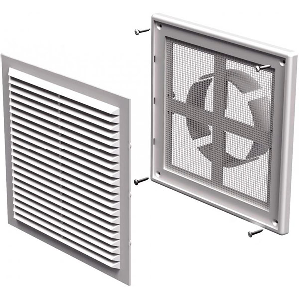 Решетка Вентс МВ 150 ВДМс пластик белый 