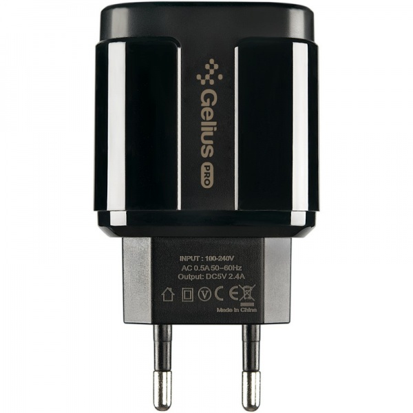 Зарядное устройство Gelius Pro Avangard GP-HC06 2USB 2.4A / кабель Type-C Black (2099900755897) 