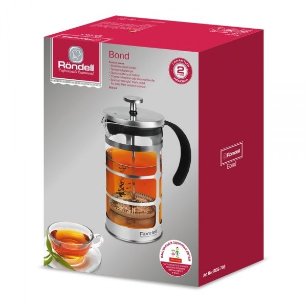 Френч-пресс Bond 600 мл RDS-708 Rondell