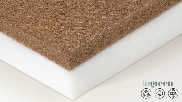 Матрас Кокос-холкон InGreen 60х120х10 см белый 202010 