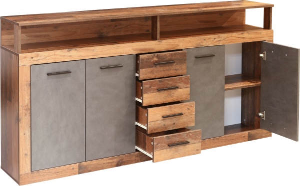 Комод KAWA XXL 1900x954x319 мм олд стайл темный/матера