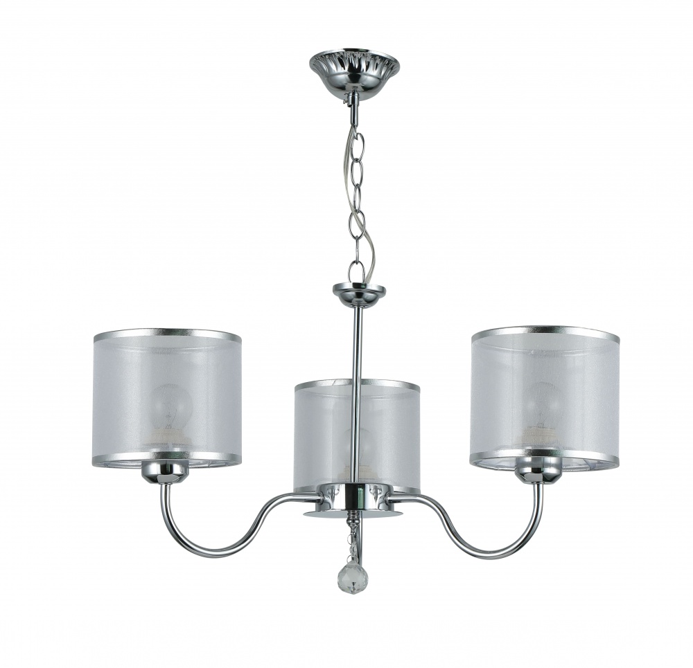 Люстра Sensio Nanter 3x40 Вт E27 білий/хром LS-07299/3S-E2740W