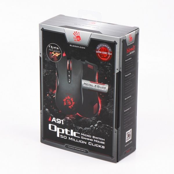 Мишка A4Tech A90A Bloody (Black) black 