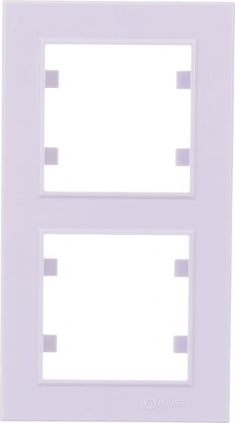 Рамка двухместная Makel Karea вертикальная светло-сиреневый