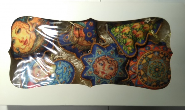 Набор подвесок Солнце-месяц, колокольчик, елка, сердце, ярило, этно 6 шт. 15 см