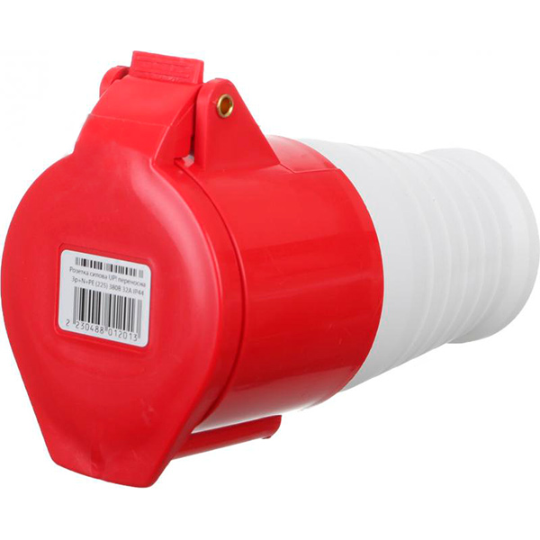 Розетка силовая переносная с заземлением UP! (Underprice) 3p+N+PE (225) 380В 32А IP44 серый