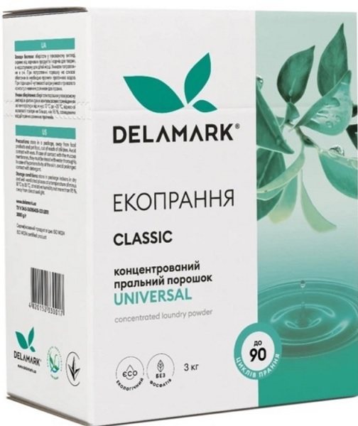 Стиральный порошок для машинной и ручной стирки DeLaMark Universal 3 кг