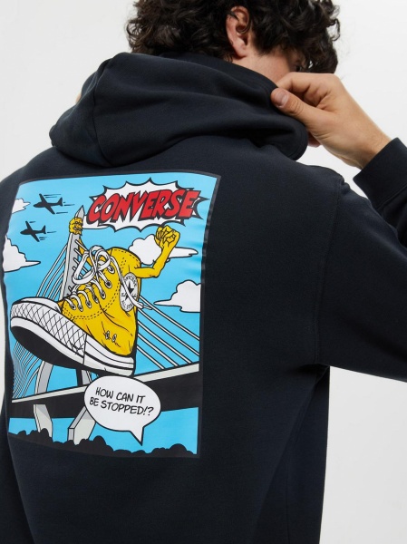 Джемпер Converse SHOE HERO HOODIE 10024614-001 р. XL чорний