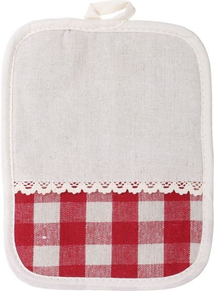 Набір кухонний Red check рукавичка та прихватка червоний 