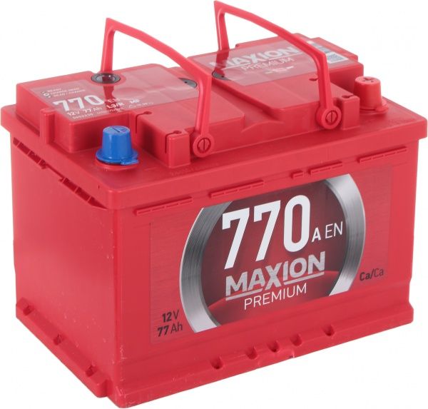 Аккумулятор автомобильный MAXION Premium 6СТ - 77 А2E 770 R 77А 12 B «+» справа