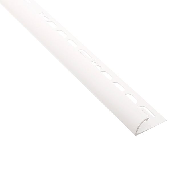 Уголок для плитки Salag внешний 01 ПВХ 9 мм 2,5м белый 