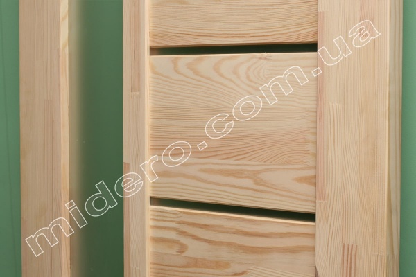 Дверне полотно Домінант-Вуд Еталон 1-1 - напівскло 600х2000х36 ПГ 600 мм під фарбування 