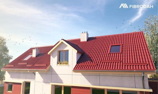 Лист волокнистоцементный IFCEM FIBRODAH Renaissance 1000х1130 мм бордо