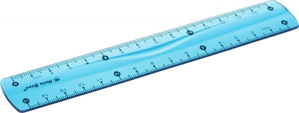 Линейка гибкая 15 см голубая Nota Bene