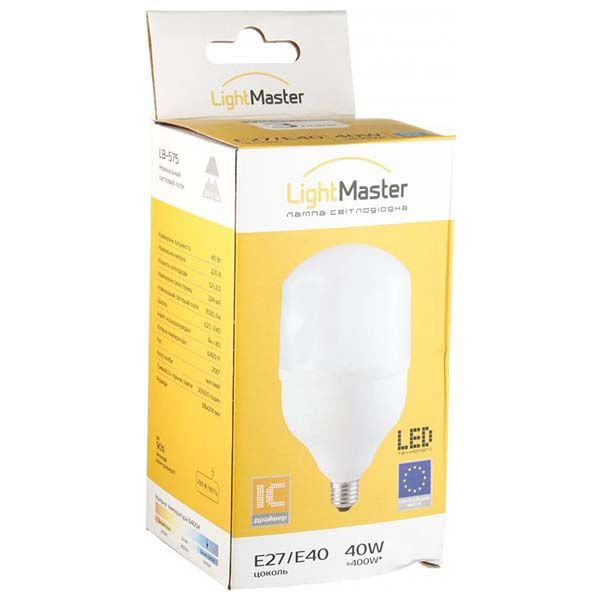 Лампа светодиодная LightMaster LB-575 T120 E27/E40 40 Вт матовая 6400 K