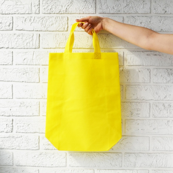 Сумка-шоппер 4PROFI со складным боком 35x45 см с принтом желтый 