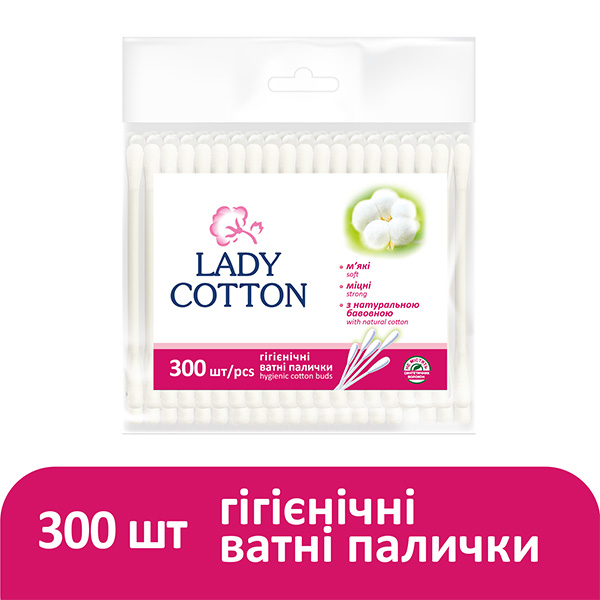 Ватные палочки Lady Cotton 300 шт. (мягкая)