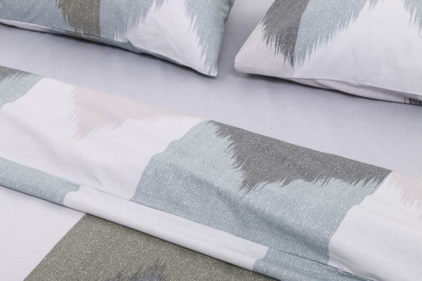 Комплект постільної білизни Basic Північне сяйво зелений Luna 