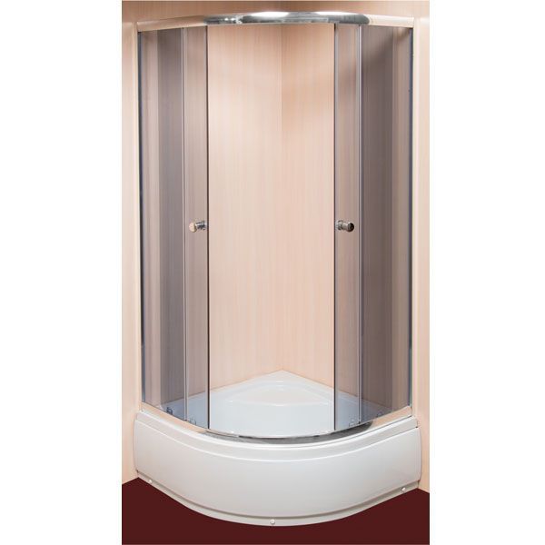 Душова кабіна King Sun ЕКО-165 80x80x195 профіль хром скло графіт