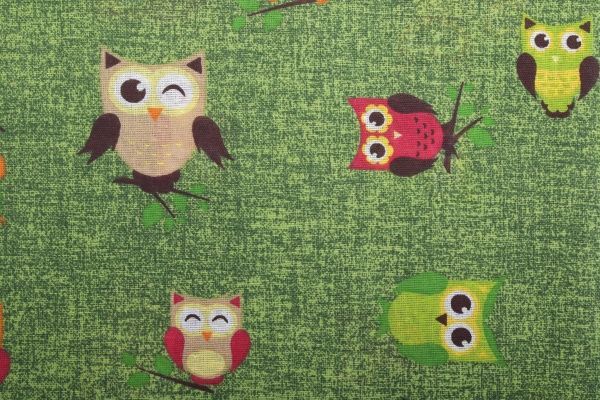 Скатерть Ginestra совы 120x160 см зеленый Gemitex 