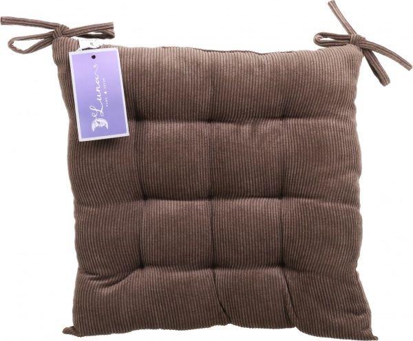 Подушка на стул Велюр коричневый Luna