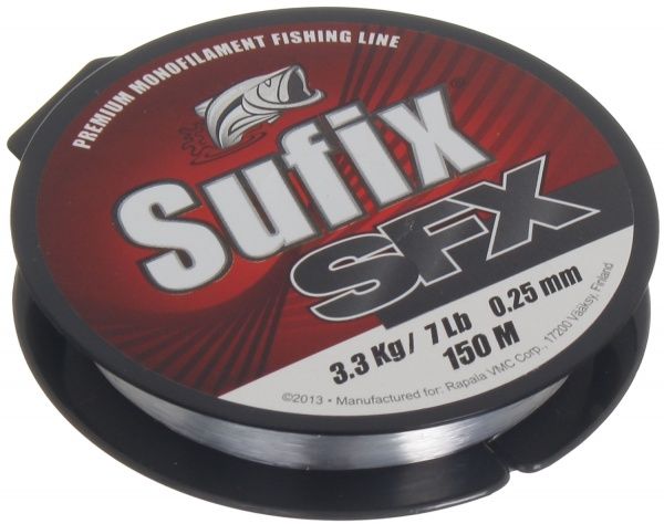 Леска Sufix SFX SELF HANGING SPOOL 150м 0,25мм 3,3кг прозрачная