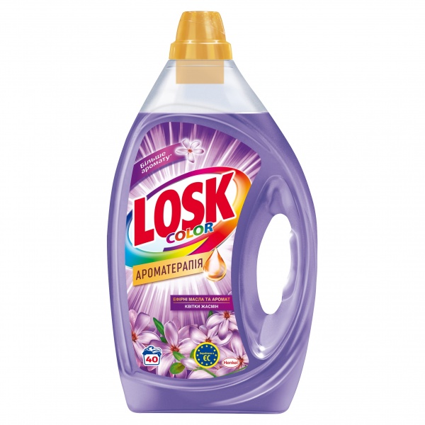 Гель для машинной и ручной стирки Losk Ароматерапия с эфирными маслами и ароматом Цветка Жасмин 2 л 