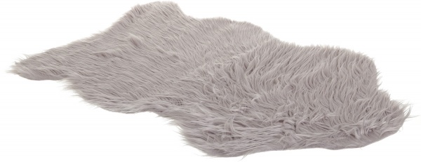 Килим KM штучне хутро 50х90 см сірий поліестер