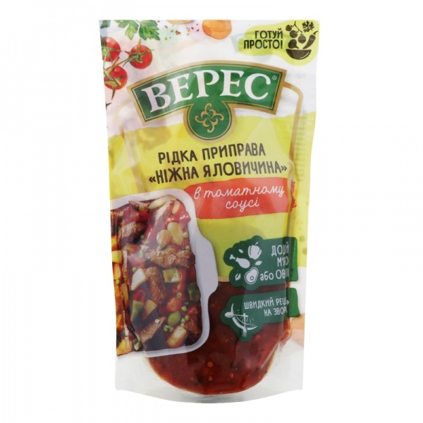 Жидкая приправа Верес Нежная говядина в томатном соусе 200 г