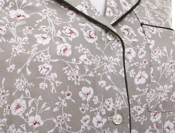 Жакет Trio женский BIZE принт цветы с коротким рукавом р. M оливковый