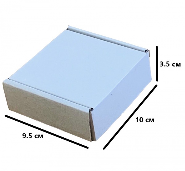 Гофроящик самосборный Т22 белый 100x95x35 мм