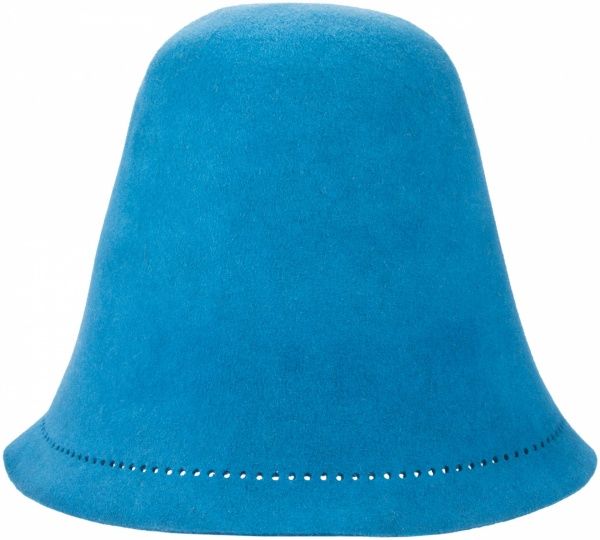 Шапка для сауни HUSST Еліт Блакитна №10 із кролячим пухом фарбована