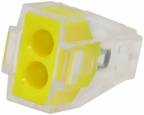 Клема до розподільчої коробки EMT 2х1,0-2,5 мм без пасти 3 шт. жовтий 