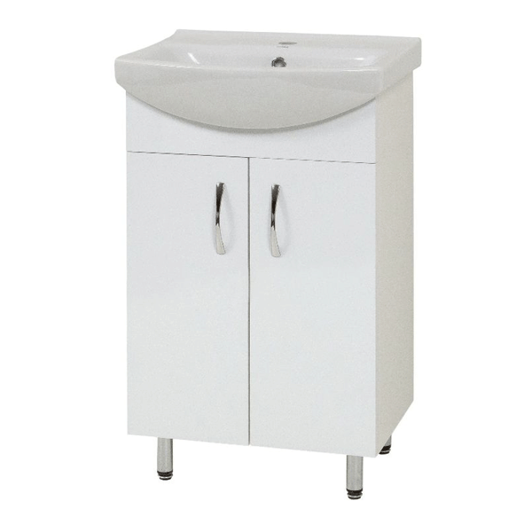 Тумба с умывальником Сансервис Церсания 60 см белая