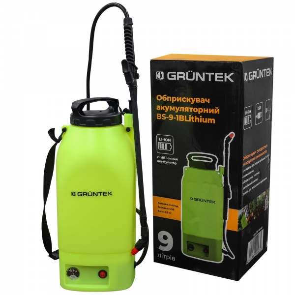 Опрыскиватель аккумуляторный Gruntek BS-9-1BLithium 9 л 