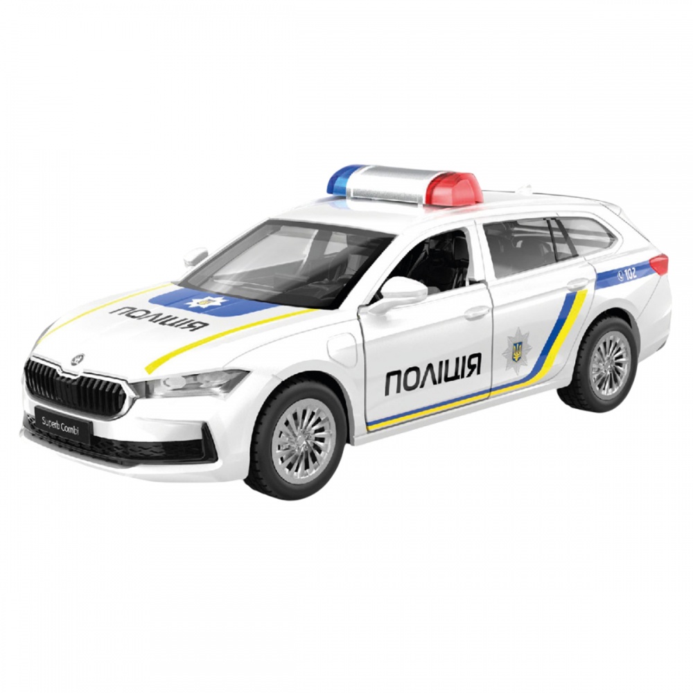 Автомодель TechnoDrive 1:43 Skoda Superb Combi iV Поліція white 250947