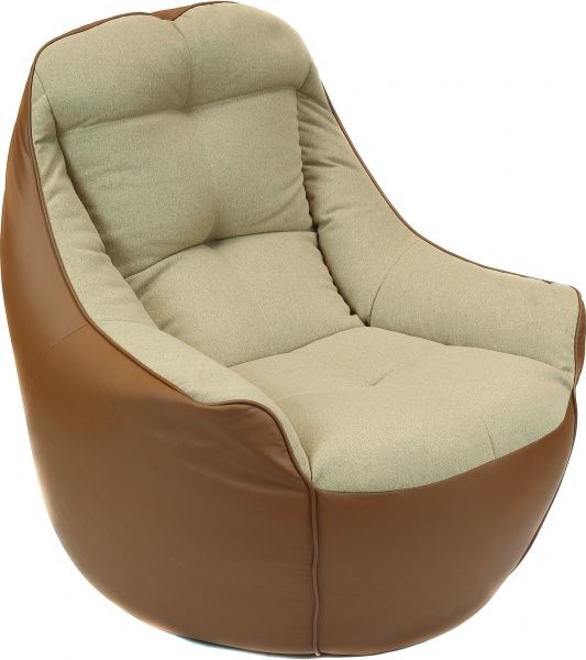 Крісло Марбет Soft Malaga №03 бежевий із коричневим 