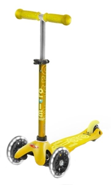 Самокат Micro Mobillity Systems Mini Micro deluxe yellow LED жовтий MMD053 