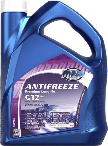Антифриз MPM G12+ Longlife 5л червоний 