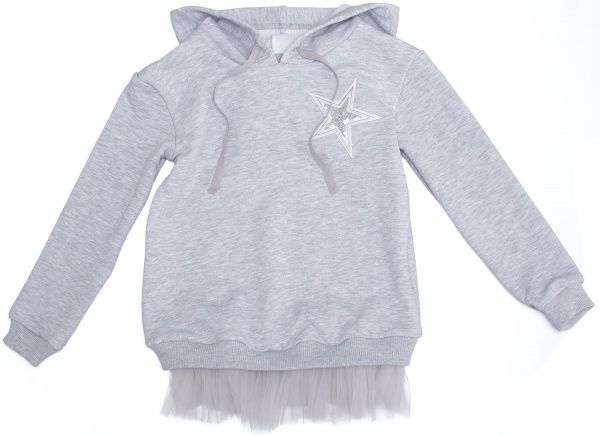 Туника для девочек Sasha р.146 серый 4493/1 