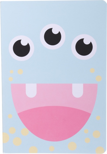 Блокнот Cute monster 3 блакитний 14,5x21 см